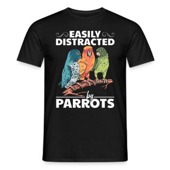 Parrot bird I easily get from parrots - Men's T-Shirt - black - Front - AI Model Male 178 light (178cm)