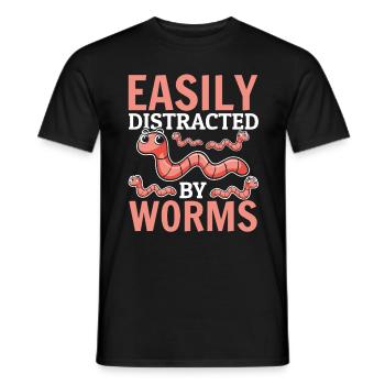 Compost Worm Farmer Worm Lover - Light of - Men's T-Shirt - black - Front - AI Model Male 178 light (178cm)