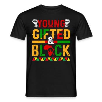 Mois de l’histoire des Noirs Histoire des Noirs Américain - T-shirt homme - noir - Devant - AI Model Male 178 light (178cm)