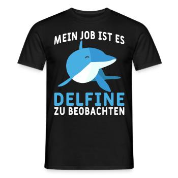 Meeresbiologe Delfin Meeresforscher Meerestier - Männer T-Shirt - Schwarz - Vorne - AI Model Male 178 light (178cm)