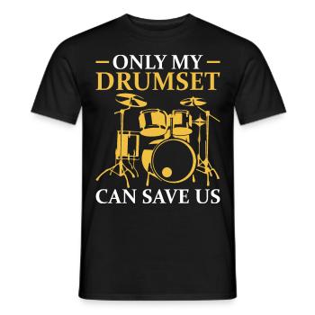 Drummer Drumsticks Schlagzeug Musiker - Männer T-Shirt - Schwarz - Vorne - AI Model Male 178 light (178cm)