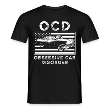 Désordre obsessionnel de la voiture TOC - T-shirt homme - noir - Devant - AI Model Male 178 light (178cm)