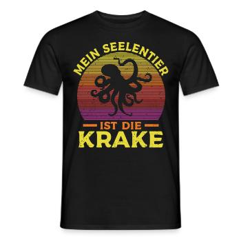 Meeresbiologe Kraken Meeresforscher Oktopus - Männer T-Shirt - Schwarz - Vorne - AI Model Male 178 light (178cm)