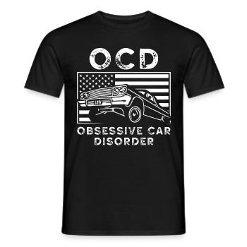 Désordre obsessionnel de la voiture TOC - T-shirt homme - noir - Devant - AI Model Male 178 light (178cm)