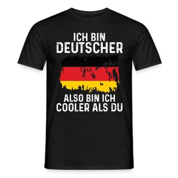Deutschland Deutscher Deutsches - Männer T-Shirt - Schwarz - Vorne - AI Model Male 178 light (178cm)