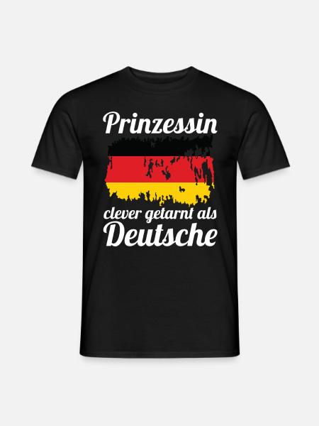 Prinzessin Deutscher Deutsches Deutschland - Männer T-Shirt - Schwarz