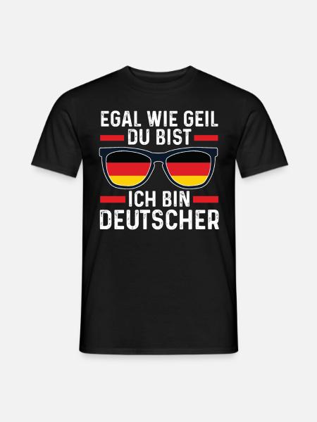 Deutscher Deutsches Deutschland - Männer T-Shirt - Schwarz