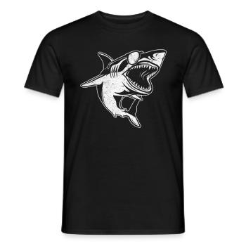 Shark Shark Great white shark - Men's T-Shirt - black - Front - AI Model Male 178 light (178cm)