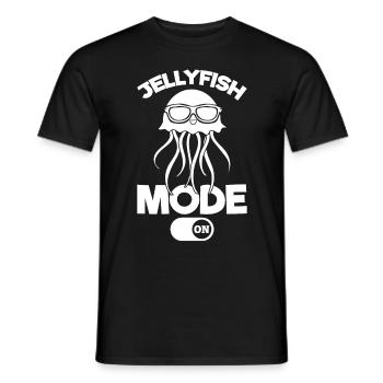 Jellyfish Mode on Jellyfish Lover Jellyfish - Men's T-Shirt - black - Front - AI Model Male 178 light (178cm)