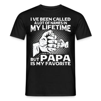 Père Enfant Fête des Pères Papa Cadeau - T-shirt homme - noir - Devant - AI Model Male 178 light (178cm)