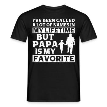 Père Enfant Fête des Pères Papa Cadeau - T-shirt homme - noir - Devant - AI Model Male 178 light (178cm)