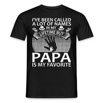 Père Enfant Fête des Pères Papa Cadeau - T-shirt homme - noir - Devant - AI Model Male 178 light (178cm)