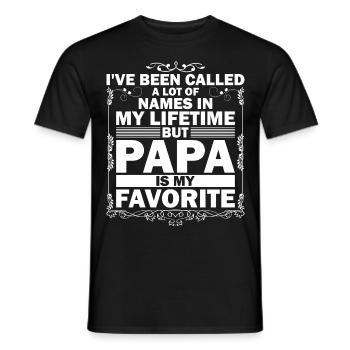 Père Enfant Fête des Pères Papa Cadeau - T-shirt homme - noir - Devant - AI Model Male 178 light (178cm)