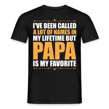 Père Enfant Fête des Pères Papa Cadeau - T-shirt homme - noir - Devant - AI Model Male 178 light (178cm)