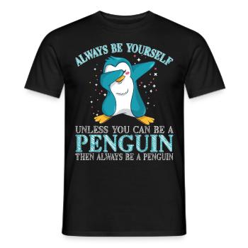 Penguin Penguin Penguin Penguin Lovers - Men's T-Shirt - black - Front - AI Model Male 178 light (178cm)