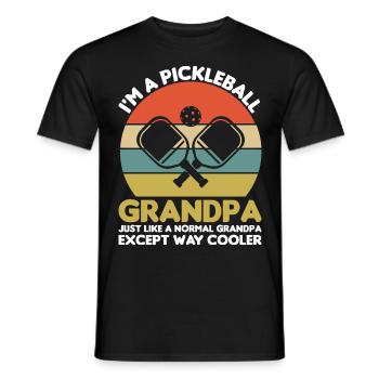 Pickleball Opa Pickleball Spieler - Männer T-Shirt - Schwarz - Vorne - AI Model Male 178 light (178cm)
