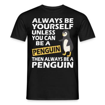 Penguin Penguin Penguin Penguin Lovers - Men's T-Shirt - black - Front - AI Model Male 178 light (178cm)