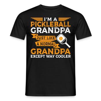Pickleball Opa Pickleball Spieler - Männer T-Shirt - Schwarz - Vorne - AI Model Male 178 light (178cm)