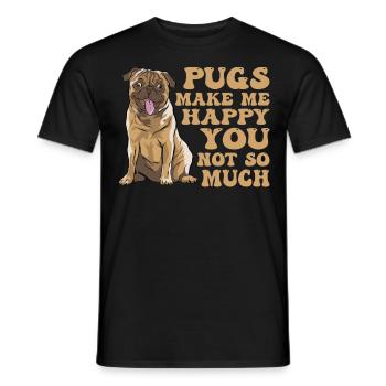 Carlin Carlin Carlins Carlins Amateurs de chiens - T-shirt homme - noir - Devant - AI Model Male 178 light (178cm)
