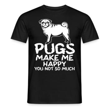 Carlin Carlin Carlins Carlins Amateurs de chiens - T-shirt homme - noir - Devant - AI Model Male 178 light (178cm)