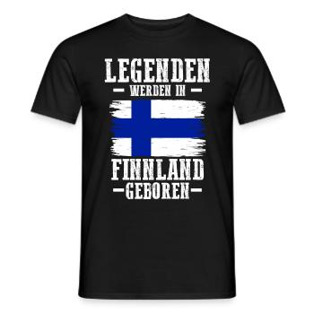 Finnland Finne Finnisches - Männer T-Shirt - Schwarz - Vorne - AI Model Male 178 light (178cm)