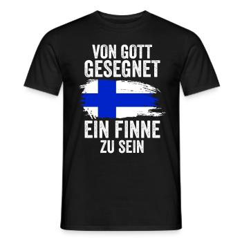 Finnland Finne Finnisches - Männer T-Shirt - Schwarz - Vorne - AI Model Male 178 light (178cm)