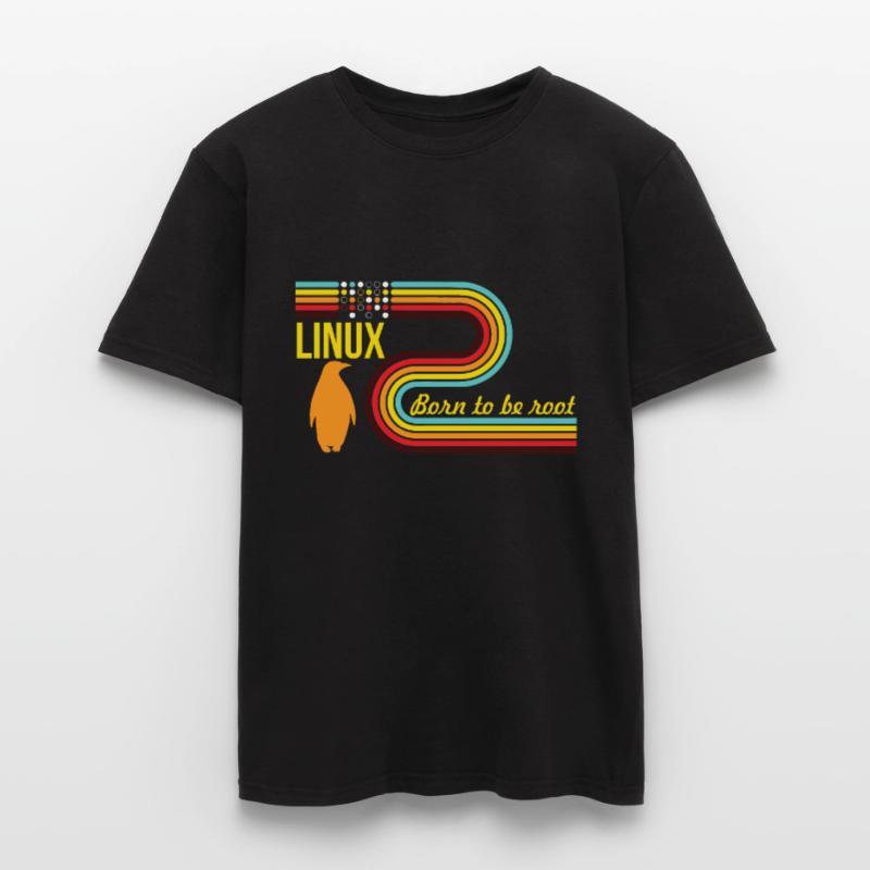 Né pour être Root Linux Nerd Geek Coding T-shirt homme