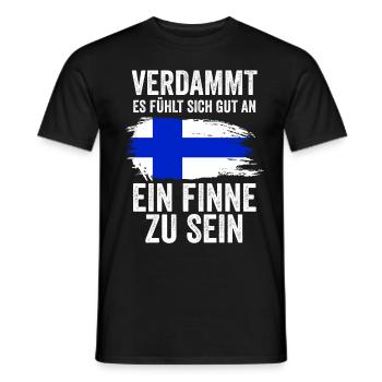 Finnland Finne Finnisches - Männer T-Shirt - Schwarz - Vorne - AI Model Male 178 light (178cm)