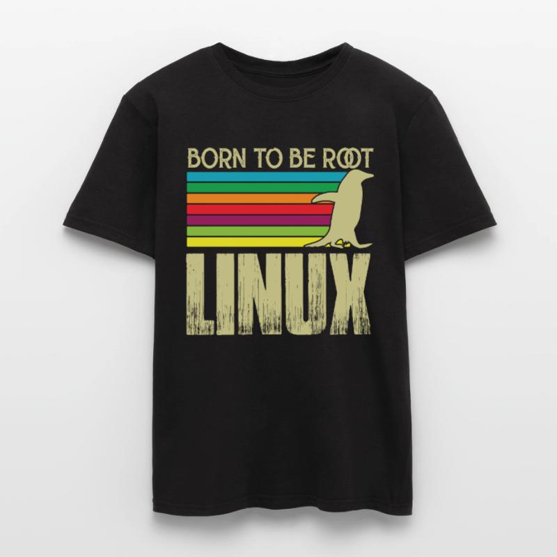 Linux Born to be root Admin Linux Männer T-Shirt