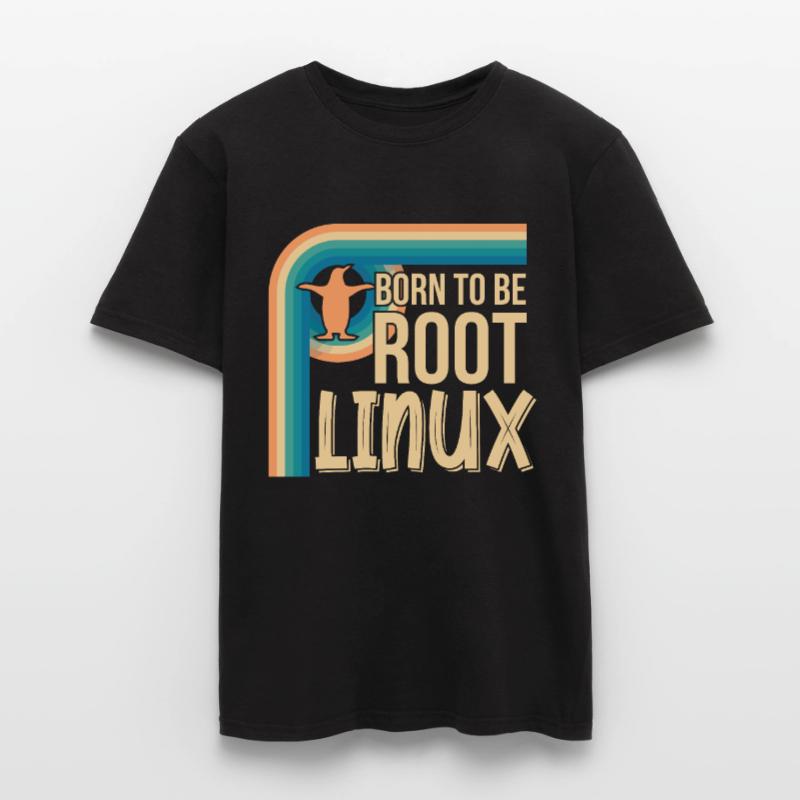 Born To Be Root Linux Nerd for Coding Men's T-shirt