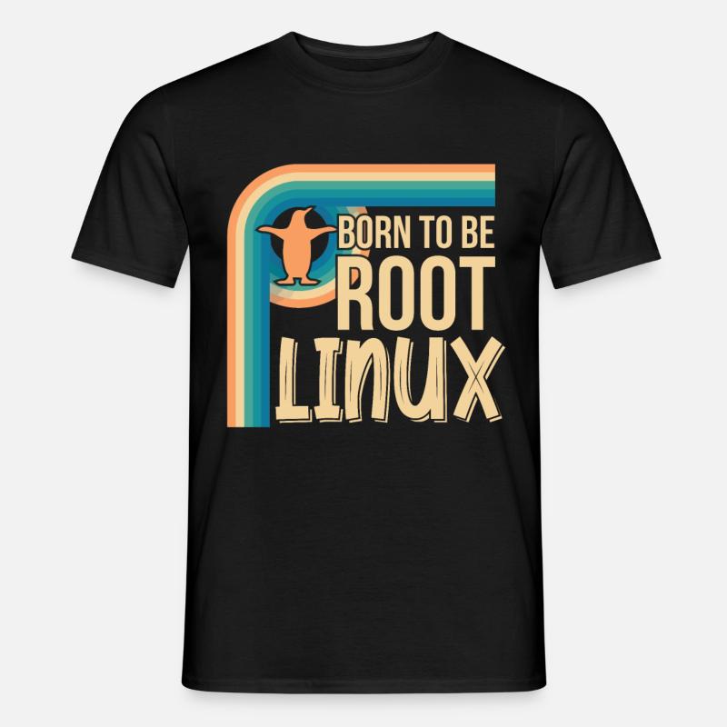 Born To Be Root Linux Nerd zum Coding - Männer T-Shirt - Schwarz