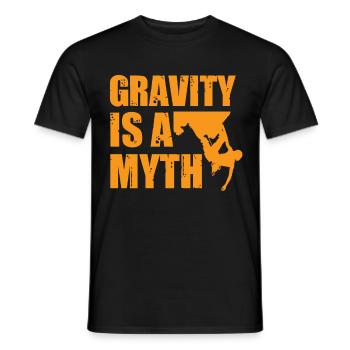 Gravity Myth Climbing Bouldering Mountaineers - Men's T-Shirt - black - Front - AI Model Male 178 light (178cm)