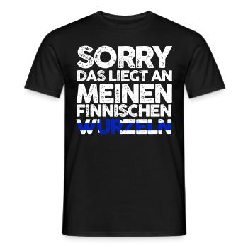 Finnlandische Wurzeln Finne Finnland - Männer T-Shirt - Schwarz - Vorne - AI Model Male 178 light (178cm)