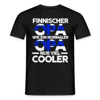 Finnlandischer Opa Finne Finnland - Männer T-Shirt - Schwarz - Vorne - AI Model Male 178 light (178cm)