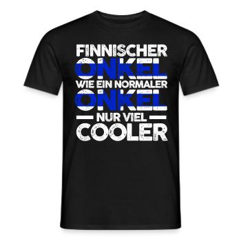 Finne Onkel Finnland - Männer T-Shirt - Schwarz - Vorne - AI Model Male 178 light (178cm)