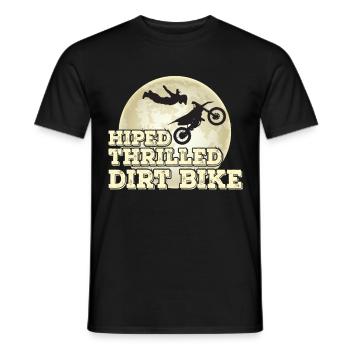 Vélo Lune Moto Motocross Tout-Terrain - T-shirt homme - noir - Devant - AI Model Male 178 light (178cm)