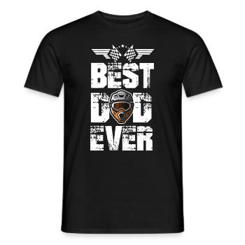 Motocross Vater Motorrad Bike Rennen - Männer T-Shirt - Schwarz - Vorne - AI Model Male 178 light (178cm)