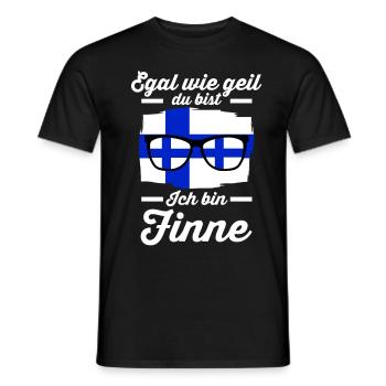 Finne Finnisches Finnland - Männer T-Shirt - Schwarz - Vorne - AI Model Male 178 light (178cm)