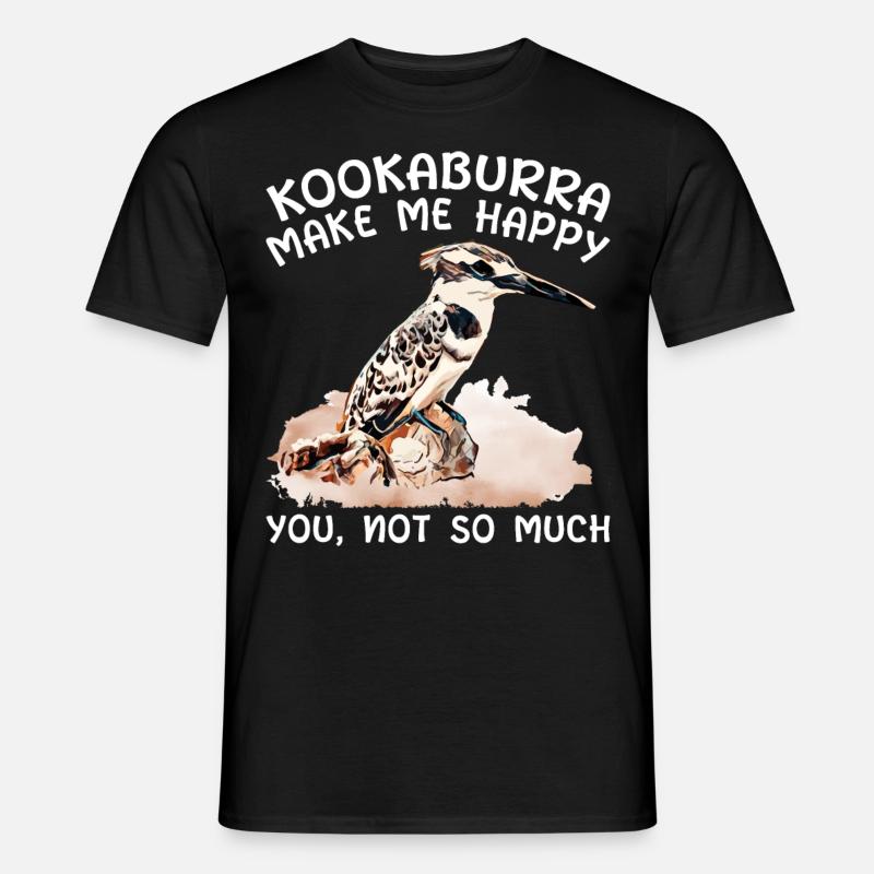 Jägerlieste Kookaburra Eisvogel Vogel - Männer T-Shirt - Schwarz