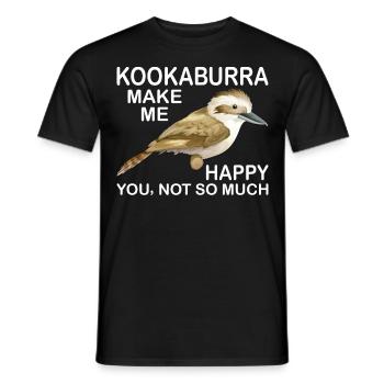 Jägerlieste Kookaburra Eisvogel Vogel - Männer T-Shirt - Schwarz - Vorne - AI Model Male 178 light (178cm)
