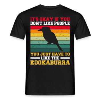 Jägerlieste Kookaburra Eisvogel Vogel - Männer T-Shirt - Schwarz - Vorne - AI Model Male 178 light (178cm)