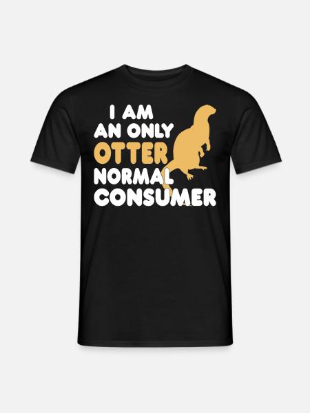 Otter Wassermarder Marder - Männer T-Shirt - Schwarz
