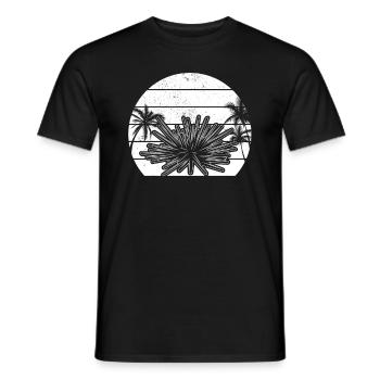 Sea creature Sea urchin Sunset Sea urchin - Men's T-Shirt - black - Front - AI Model Male 178 light (178cm)