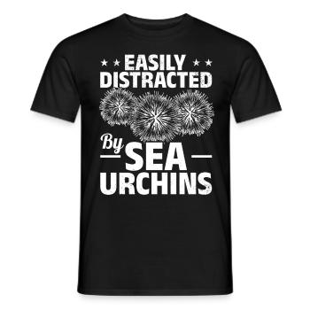 Sea urchins Marine animal easily distracted by sea urchins - Men's T-Shirt - black - Front - AI Model Male 178 light (178cm)
