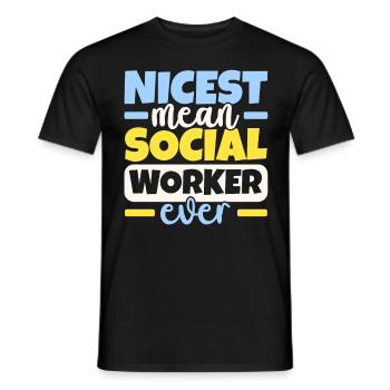 Le plus beau travailleur social de tous les temps Job Soz - T-shirt homme - noir - Devant - AI Model Male 178 light (178cm)
