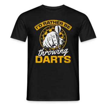 Les joueurs de fléchettes jouent aux fléchettes Je préférerais - T-shirt homme - noir - Devant - AI Model Male 178 light (178cm)