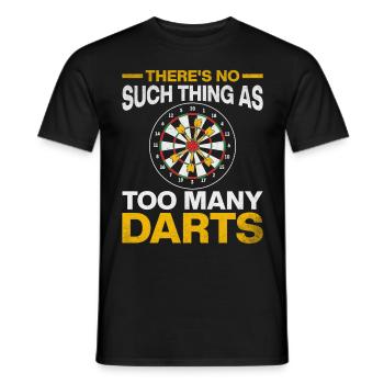 Darts game I There is no darts game like too many - Men's T-Shirt - black - Front - AI Model Male 178 light (178cm)