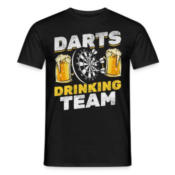 Darts Drinking Team Funny Darts Player - Men's T-Shirt - black - Front - AI Model Male 178 light (178cm)