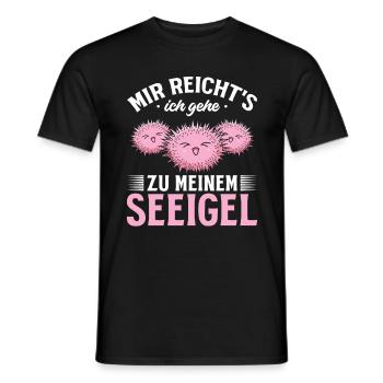 Seeigel - Mir Reicht's Ich Gehe Zu Meinen Seeigel - Männer T-Shirt - Schwarz - Vorne - AI Model Male 178 light (178cm)