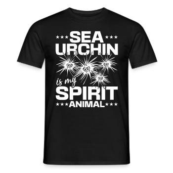 Sea Urchin is my spirit Animal Sea Creature Sea Urchin - Men's T-Shirt - black - Front - AI Model Male 178 light (178cm)